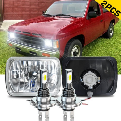 For Nissan Pickup Hardbody D21 2Sets 7x6" LED Headlights DRL High/Low Beam NEW
