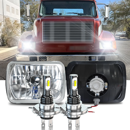 7"x6" LED Headlight Hi/Lo Beam H4 for GMC Savana 1500 2500 3500 Safari Van