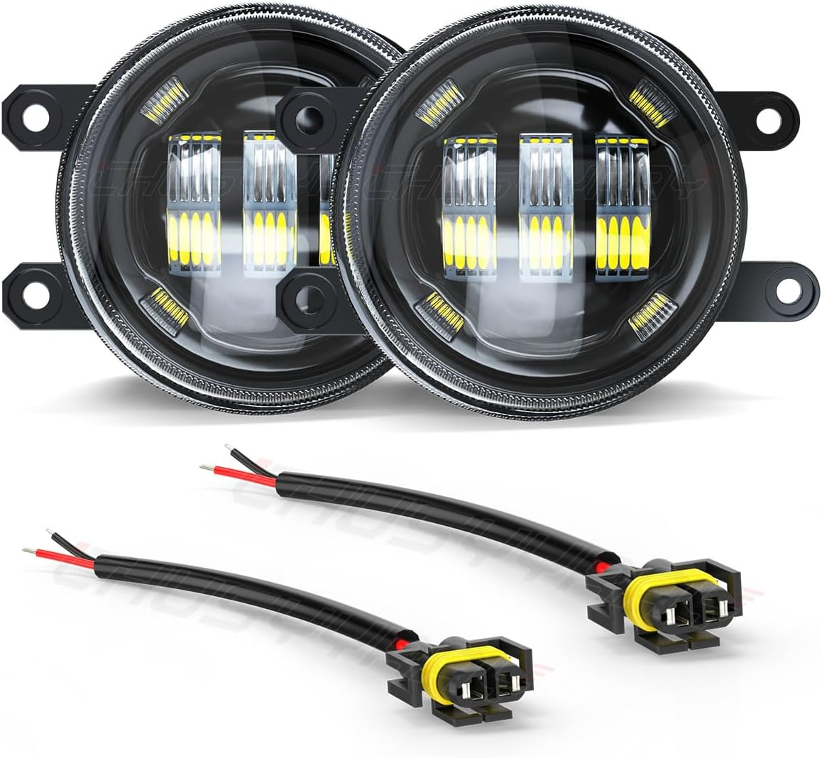 CHUSYYRAY 3.5 Inch Compatible with Lexus RX350/RX450h LED Fog Light Assembly 2010 2011 2012 2013 2014, Front Bumper Fog Light, 6000K White 500% Brightness, Pack of 2