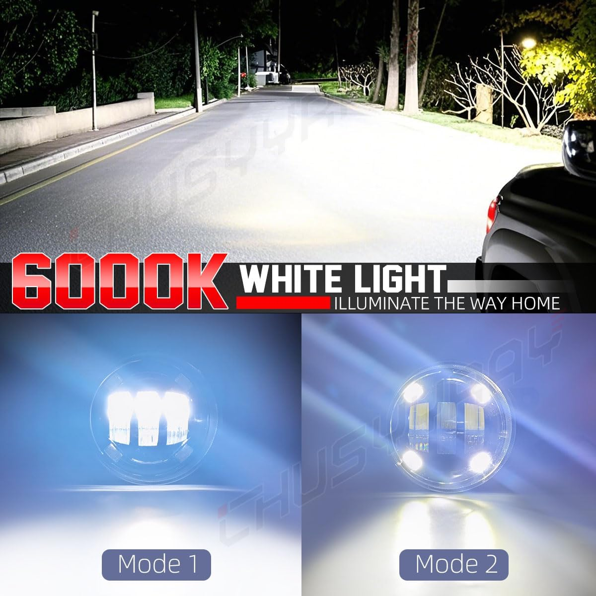 CHUSYYRAY 3.5 Inch Compatible with Lexus RX350/RX450h LED Fog Light Assembly 2010 2011 2012 2013 2014, Front Bumper Fog Light, 6000K White 500% Brightness, Pack of 2