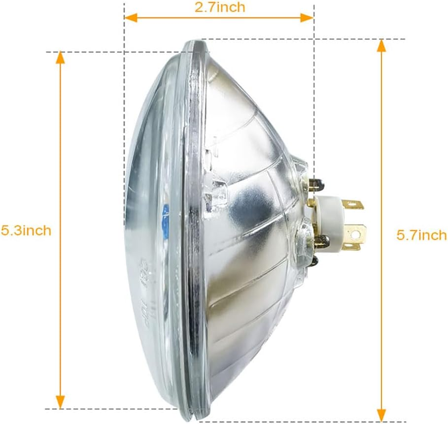 5 3/4'' 5.75 inch Headlights for Off-road Compatible with Chevrolet Corvette C3 Headlights, Halogen 6000K White High Low Beam, Plug n Play, 4-Pack