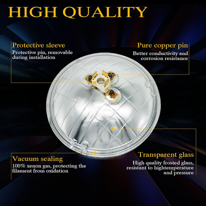 5 3/4'' 5.75 inch Headlights for Off-road Compatible with Chevrolet Corvette C3 Headlights, Halogen 6000K White High Low Beam, Plug n Play, 4-Pack