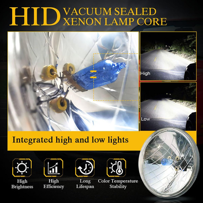 5 3/4'' 5.75 inch Headlights for Off-road Compatible with Chevrolet Corvette C3 Headlights, Halogen 6000K White High Low Beam, Plug n Play, 4-Pack