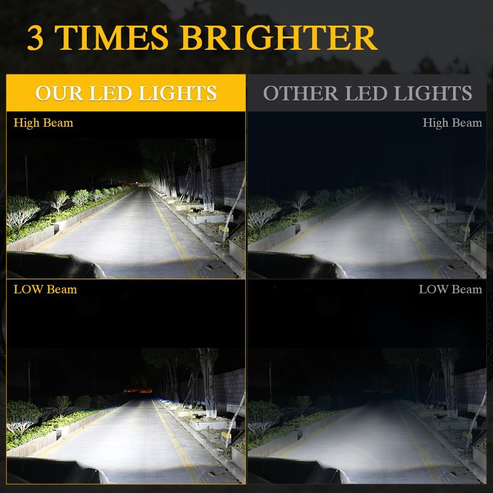4x6 Inch LED Headlights Rectangular for Off-road Compatible for Chevy C4500 C5500 Kodiak Headlight Assembly 2003 2004 2005 2006 2007 2008 2009, Replacement H4651 H4652 H4656 H4666 H6545