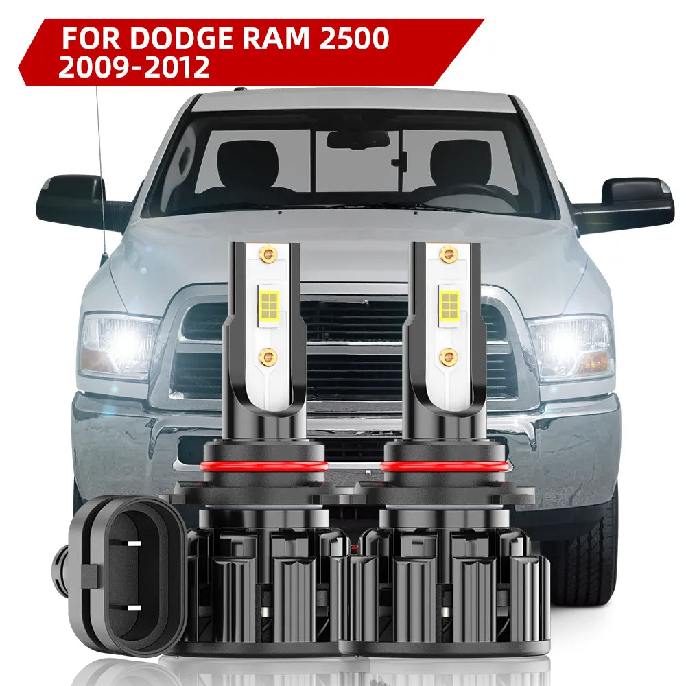 For 2009-2012 Dodge Ram 2500 LED Headlight Low Beam Bulbs