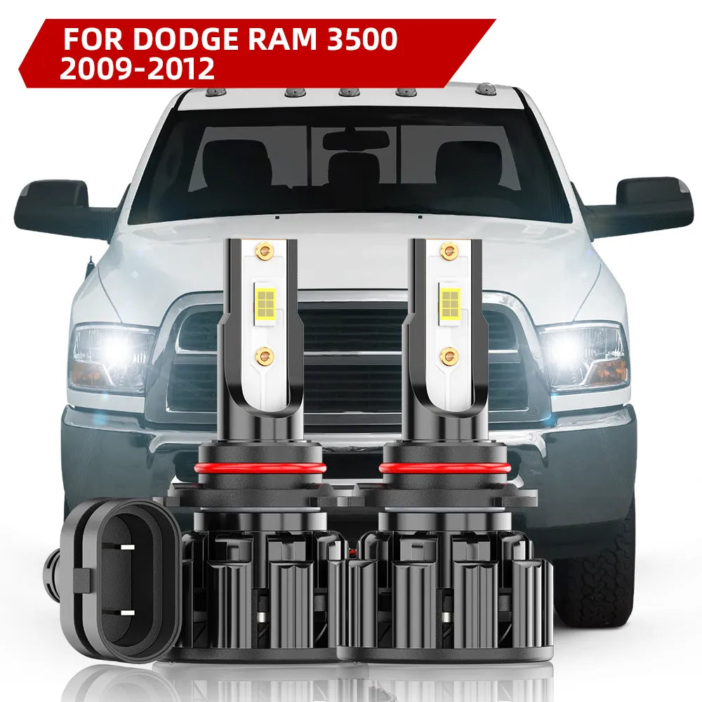 For 2009-2012 Dodge Ram 3500 LED Headlight Low Beam Bulbs