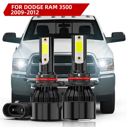 For 2009-2012 Dodge Ram 3500 LED Headlight Low Beam 6000K Bulbs