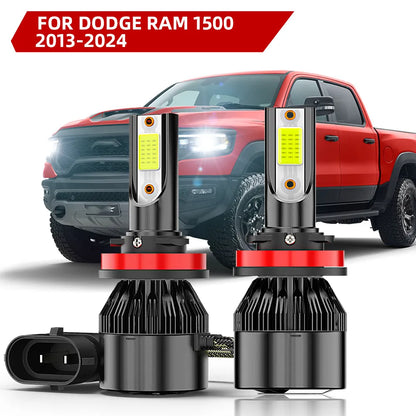 For 2013-2024 Dodge Ram 1500 LED Headlight Low Beam 6000K Bulbs
