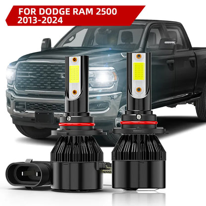 For 2013-2024 Dodge Ram 2500 LED Headlight Low Beam 6000K Bulbs
