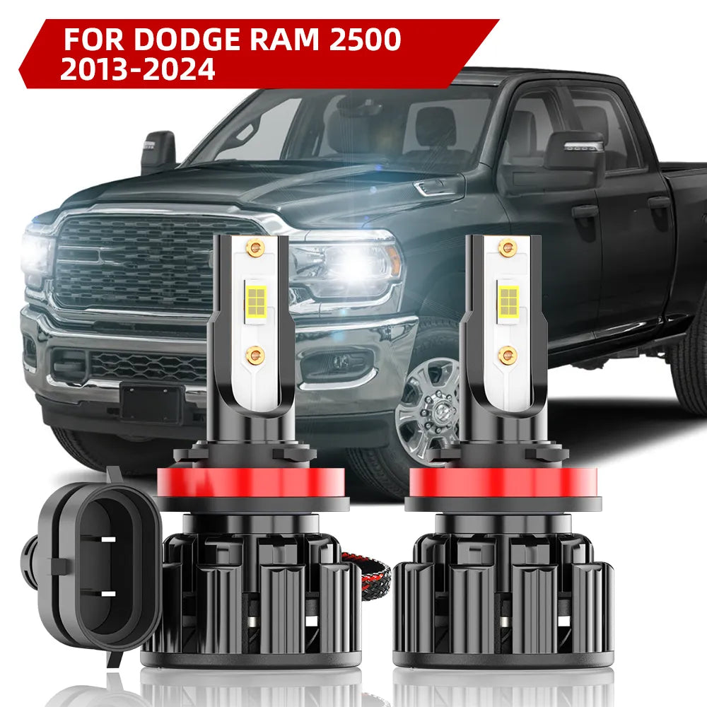 For 2013-2024 Dodge Ram 2500 LED Headlight Low Beam Bulbs