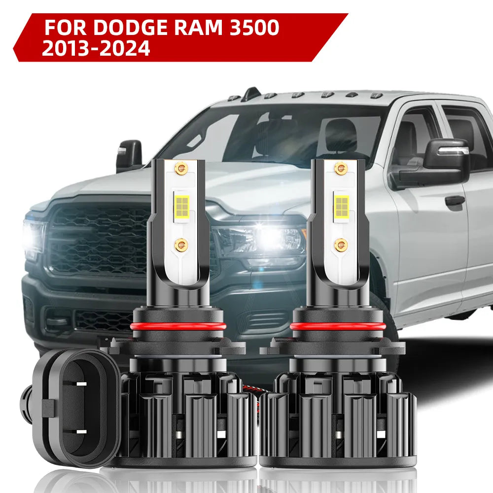 For 2013-2024 Dodge Ram 3500 LED Headlight Low Beam Bulbs