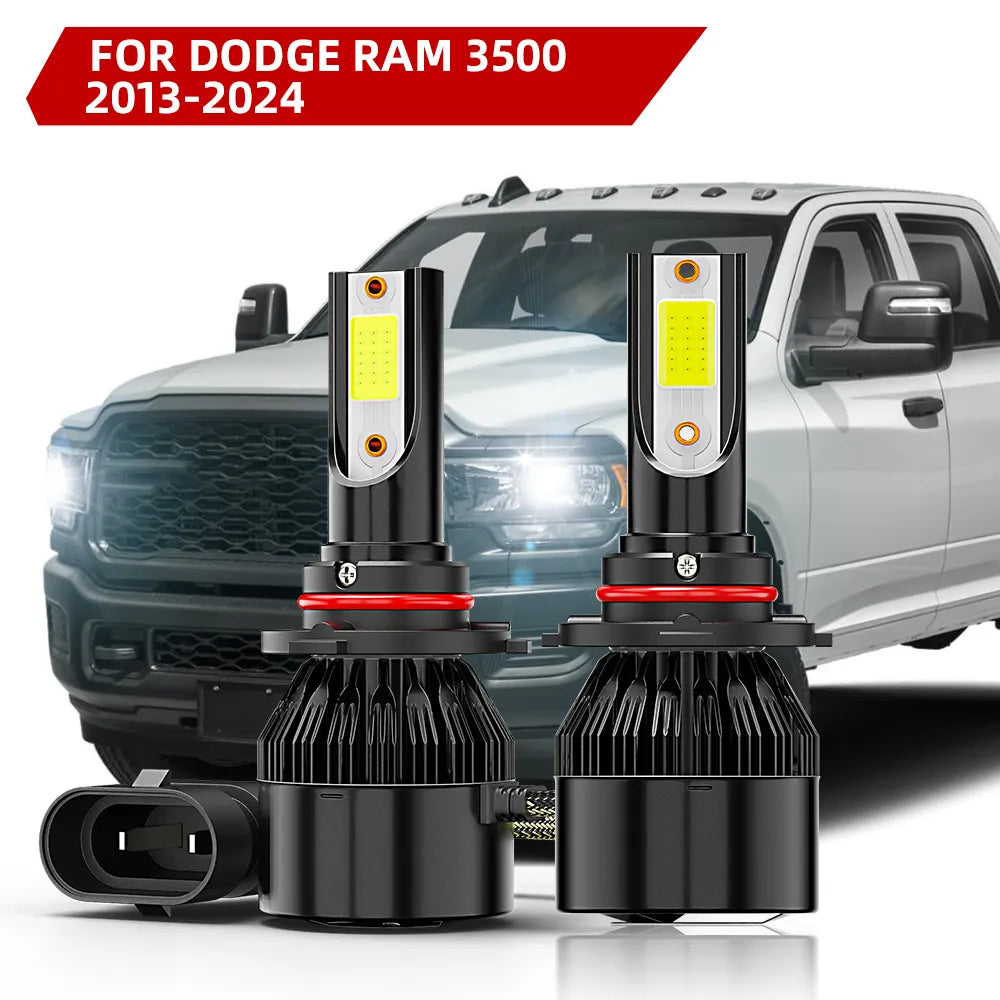 For 2013-2024 Dodge Ram 3500 LED Headlight Low Beam 6000K Bulbs