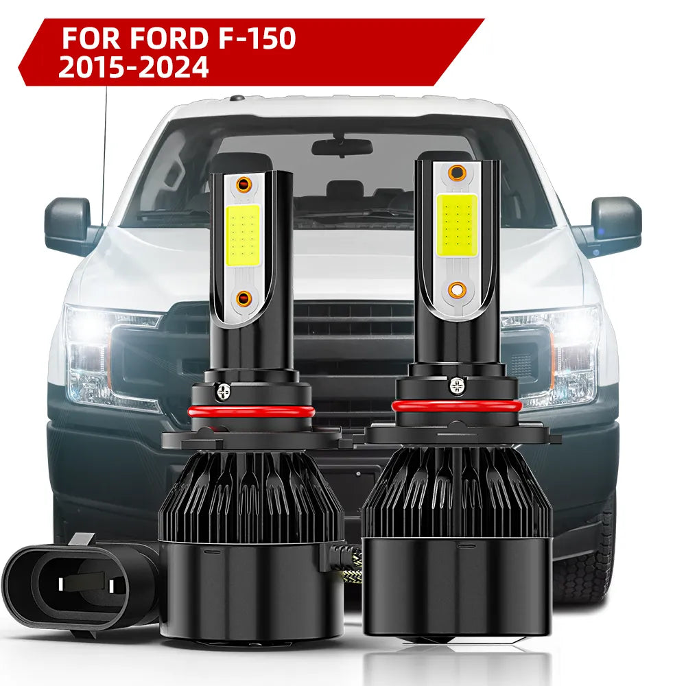 For 2015-2024 Ford F-150 LED Headlight High Beam 6000K Bulbs