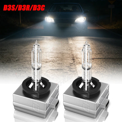 D3S/D3R HID Headlights Compatible for Cadillac XTS 2013-2017, 6000K White Xenon Replacement D3S Headlight, 99% Vehicle Compatibility, Pack of 2